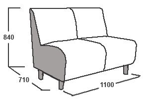 Габаритные размеры дивана Томми